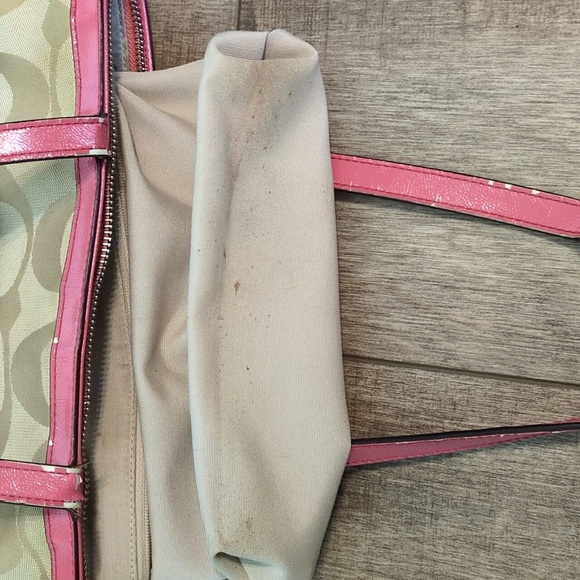 Coach Pink and Tan Women's Bag - Picture 7 of 14